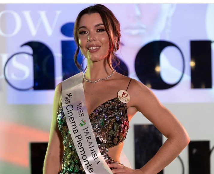 Veronica Gavotto di Roccaforte Mondovì Miss Cinema Piemonte a Miss Paradisia 2026