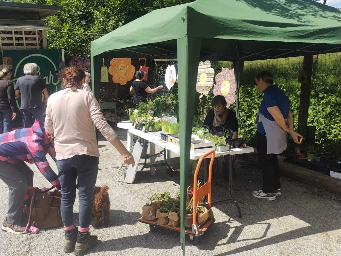 PROVINCIA GRANDA - Una delle bancarelle presenti nel mercatino