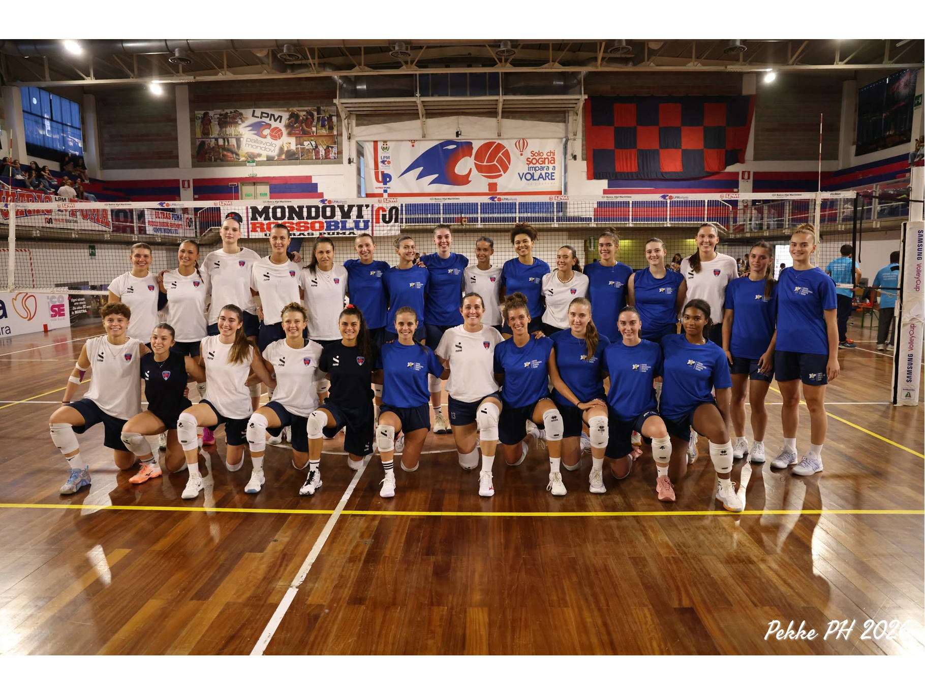 PROVINCIA GRANDA - Mondovì Volley e CUS Torino al termine dell'allenamento congiunto