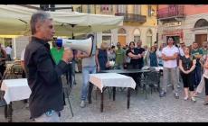 No Green Pass: in Piazza Cesare Battisti anche Beppe Lauria 
