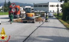 Niella Tanaro: tubo tranciato da lavori, fuga di gas