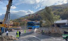 Ormea: sono in corso le operazioni per lo spostamento dei pullman di Rt Piemonte dalla ex cartiera di Ormea