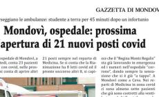 Mondovì, ospedale: prossima l’apertura di 21 nuovi posti covid