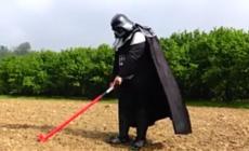 VIDEO, Darth Vader semina i girasoli... a Farigliano!