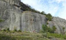 Ragazza soccorsa alla palestra di roccia di Bagnasco. Intervento del Soccorso Alpino Speleologico