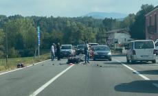 Scontro auto moto a Monastero Vasco: grave il centauro 