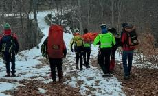 Frabosa Sottana: Soccorso Alpino recupera escursionista precipitato su un pendio ghiacciato