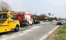 Magliano Alpi: scontro frontale in via Autostrada, due auto coinvolte