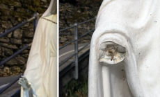 Frabosa Sottana: mozzata la mano destra della statua della Madonna in frazione Miroglio. L’associazione San Biagio: «Temiamo sia un gesto satanico»