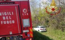 Mondovì: auto fuori strada in via Cuneo