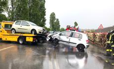 Mondovì: scontro tra due auto in via Langhe, un ferito