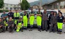 Protezione Civile degli alpini di Mondovì impegnata nell'esercitazione a Roccaforte 

