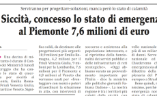 Siccità, risorse per combatterla: 7,6 milioni di euro al Piemonte, quasi 2 a Mondovì e Mondo Acqua