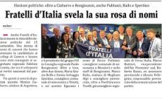 I politici locali che sperano in una candidatura a Roma per Fratelli d’Italia