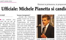 Ufficiale a Villanova Mondovì: Michele Pianetta si candida alla carica di sindaco