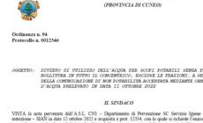 Peveragno: divieto d’uso dell’acqua potabile in centro  