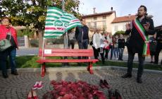 VIDEO - Inaugurazione della panchina rossa contro la violenza sulle donne: l'intervento del sindaco Nicola Schellino 