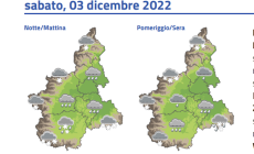 Meteo: l’Arpa prevede neve per sabato nelle nostre zone