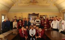 Calcio: Carrù premiato in Comune per la vittoria in Seconda Categoria