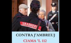 “S’i l’eve ‘d dube, basta telefonè al 112”: nuovo volantino, in dialetto, distribuito dai carabinieri
