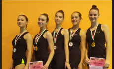 Ritmica: Ginnastica Mondovì, quattro vittorie e altri nove podi ai Regionali Aics 