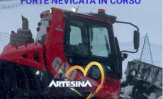 Artesina, nevicata in corso: &ldquo;collegamenti&rdquo; chiusi