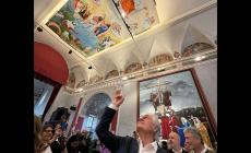 Garessio: inaugurata la nuova opera pittorica di Giorgetto Giugiaro