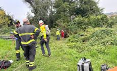 FOTOGALLERY - Mondovì: furgone precipita nel dirupo all'incrocio con Viale della Rimembranza 