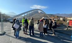 Garessio: le scuole cittadine in visita al cantiere del nuovo ponte