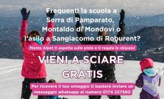 Sci gratuito per i bambini delle scuole di Montaldo di Mondovì, Pamparato e Roburent