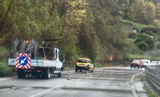 Maltempo, Statale 28: senso unico alternato in ingresso del paese 