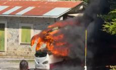 Pullman in fiamme a Garessio 2000, nessun ferito 