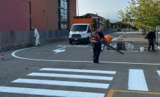 Mondovì: nuove strisce pedonali nel parcheggio dell’ospedale