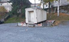 Garessio: in corso i lavori per la rimozione della struttura sulla piazza di Mursecco