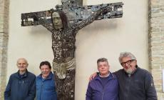 La crocifissione di Franco Alessandria in San Fiorenzo