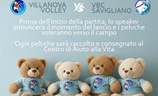 Pallavolo: tutti con i peluche alla partita del Villanova femminile 