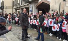 FOTOGALLERY - Ceva, l&rsquo;abbraccio degli studenti al principe Alberto II di Monaco