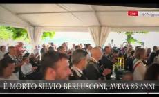 Morte Berlusconi: Cirio (Regione) ed il ministro Salvini sul Lago Maggiore sospendono la riunione e chiedono minuto di silenzio. Le immagini di SkyTg24