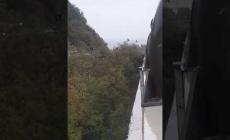 I cani cerca persone nella voragine dell'autostrada #A6 Torino - Savona