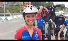 Ciclismo: la gioia di Erica Magnaldi sul traguardo di Prato Nevoso
