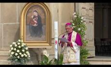 Il vescovo della Diocesi di Mondovì Egidio Miragoli commenta il periodo della pandemia da coronavirus durante la preghiera di affidamento alla Regina del Monte Regale al Santuario di Vicoforte