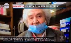 Le telecamere in diretta di "Mattino Cinque" a Ormea: Enrica, 87 anni, riapre la merceria dopo il lockdown