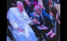Robaldo, sindaco di Mondovì e presidente della Provincia di Cuneo, partecipa all'udienza di Papa Francesco