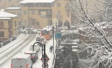 Nevicata a Mondovì: traffico rallentato