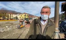 VIDEO/3 Garessio: il sindaco Fazio commenta il via ai lavori di abbattimento del ponte Odasso