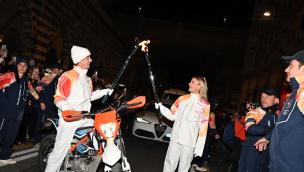 Oddera Colombari fiamma olimpica Genova