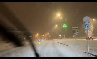 La nevicata di venerdì sera, Santuario di Vicoforte