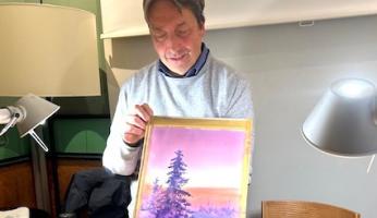 Felice Feltracco alla Saletta d'arte del Caffè Lurisia