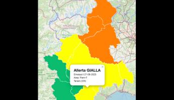 Meteo, Arpa: allerta arancione solo nella parte settentrionale del Piemonte. Monregalese e Cebano in zona gialla.