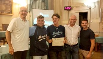 Mondovì: il JFK Baseball Mondovì premiato in Comune dall'assessore Terreno